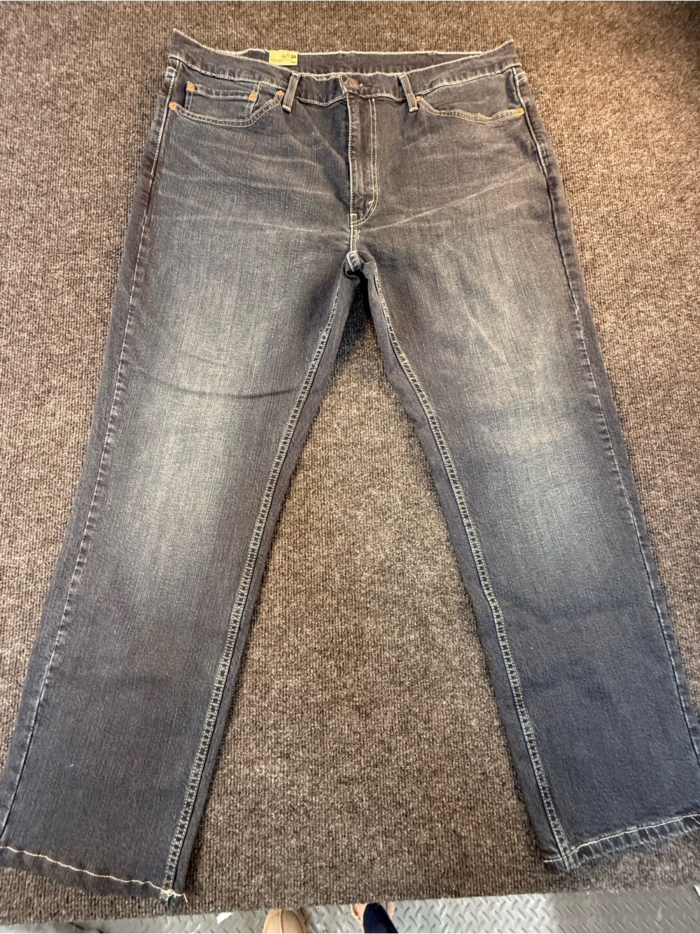 Men's Blue Faded Straight-Leg Jeans Levi 38x30